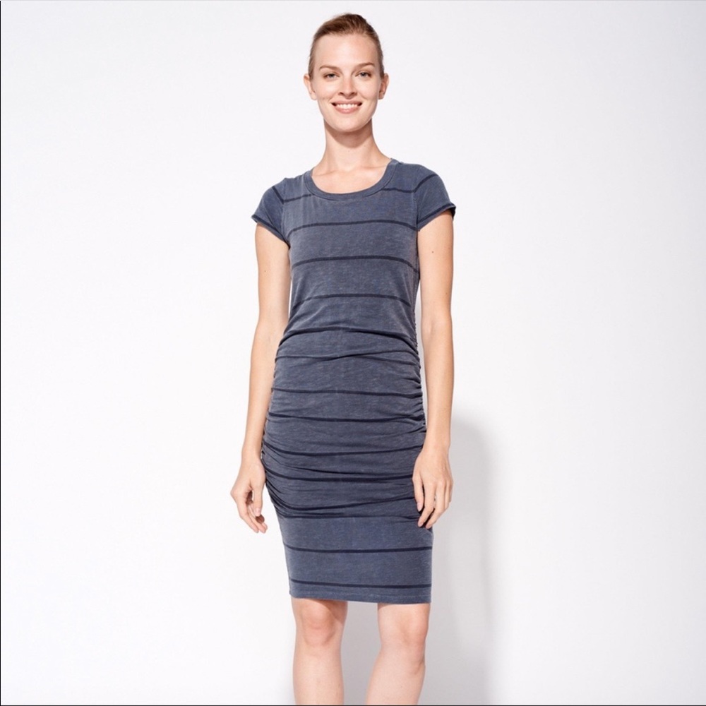 Sundry Ruched Striped Dress